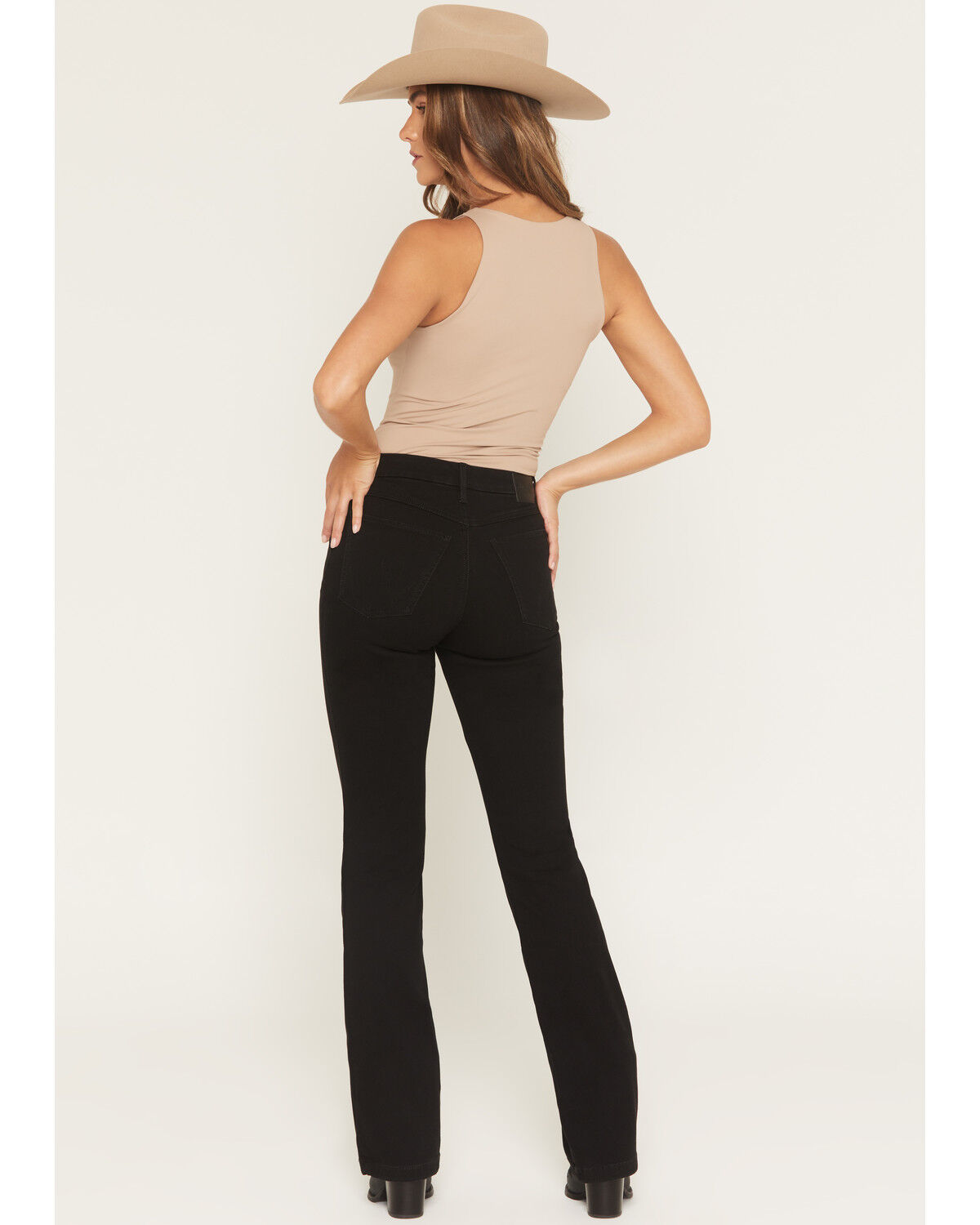 Image #3 - Wrangler Women's High Rise Leighton Bespoke Bootcut Stretch Denim Jeans, Black, hi-res