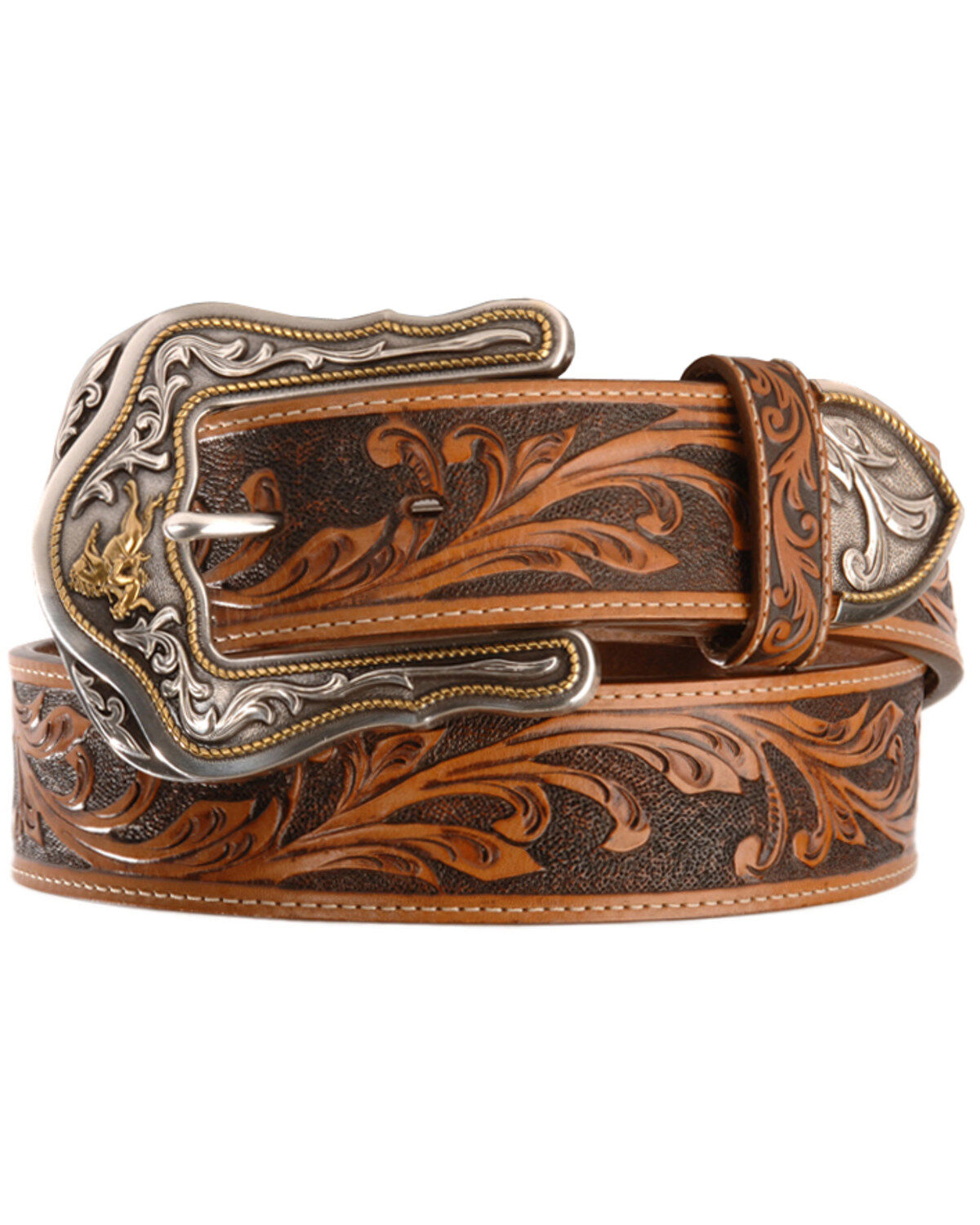 Image #1 - Tony Lama Men's Westerly Ride Belt, Tan, hi-res