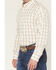Image #3 - George Strait by Wrangler Men's Plaid Print Long Sleeve Button-Down Stretch Western Shirt - Tall, Cream, hi-res