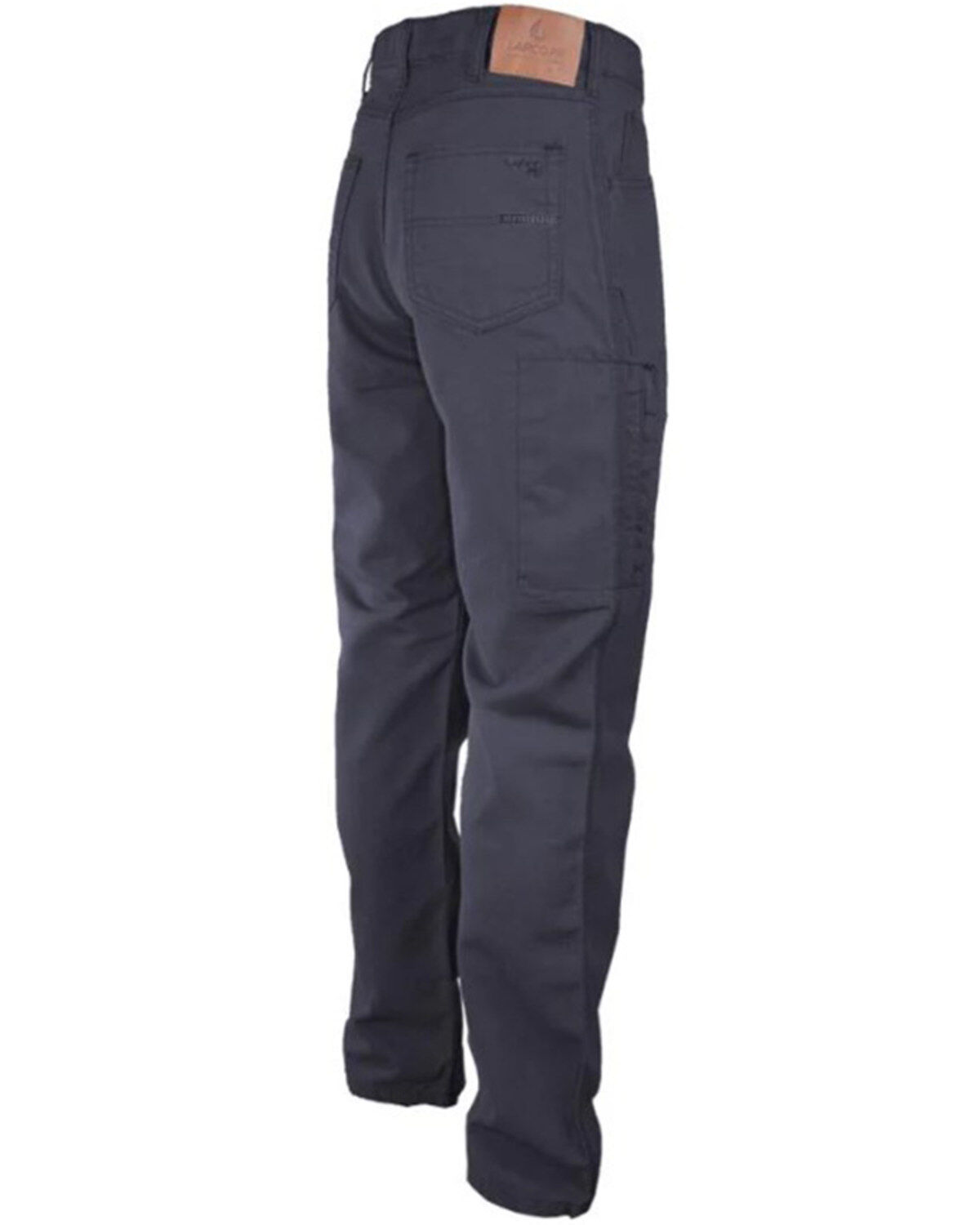 Image #2 - Lapco Men's FR Mid Rise Relaxed Straight Canvas Work Pants, Navy, hi-res
