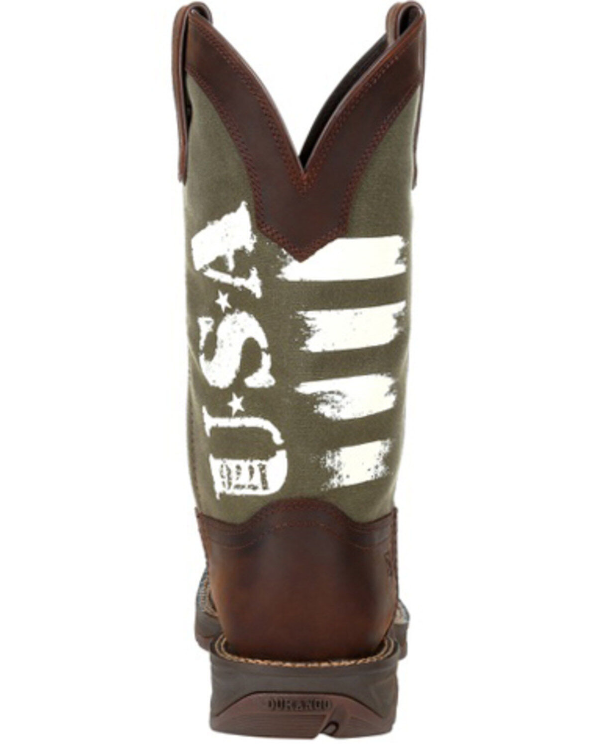 Image #5 - Durango Men's USA Western Performance Boots - Square Toe, Brown, hi-res