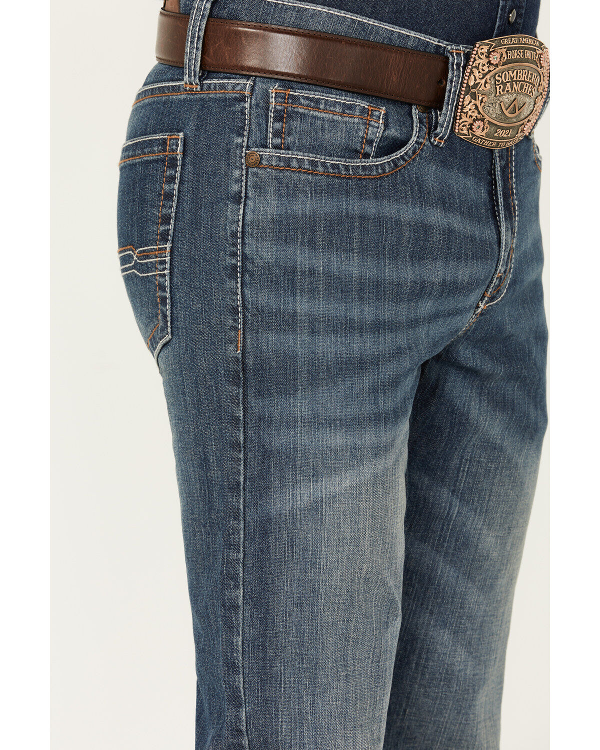 Image #2 - Cody James Men's Colton Wash Duke Relaxed Bootcut Stretch Denim Jeans, Medium Wash, hi-res
