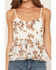 Image #3 - Originality Women's Floral Embroidered Mesh Peplum Tank, Ivory, hi-res