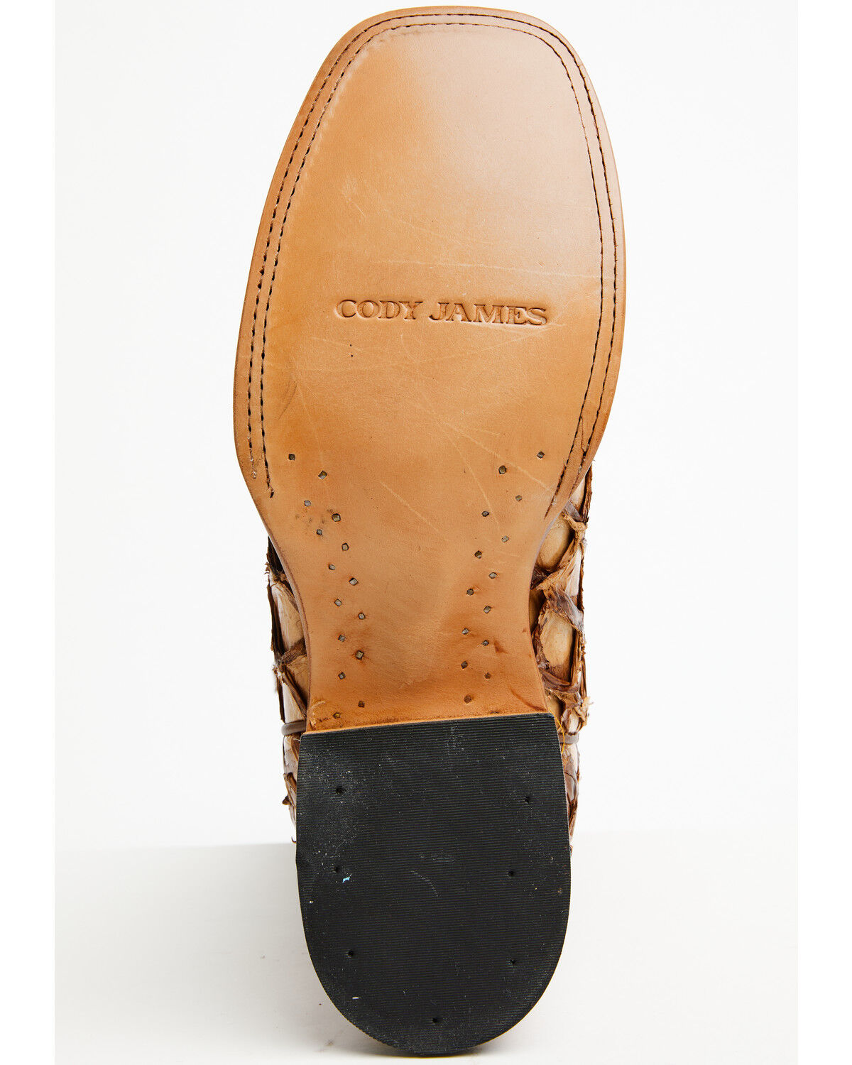 Image #7 - Cody James Men's Pirarucu Exotic Boots - Broad Square Toe, Brown, hi-res