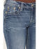 Image #4 - Miss Me Women's Medium Wash Mid Rise Geo Pocket 32" Bootcut Stretch Denim Jeans, Medium Wash, hi-res