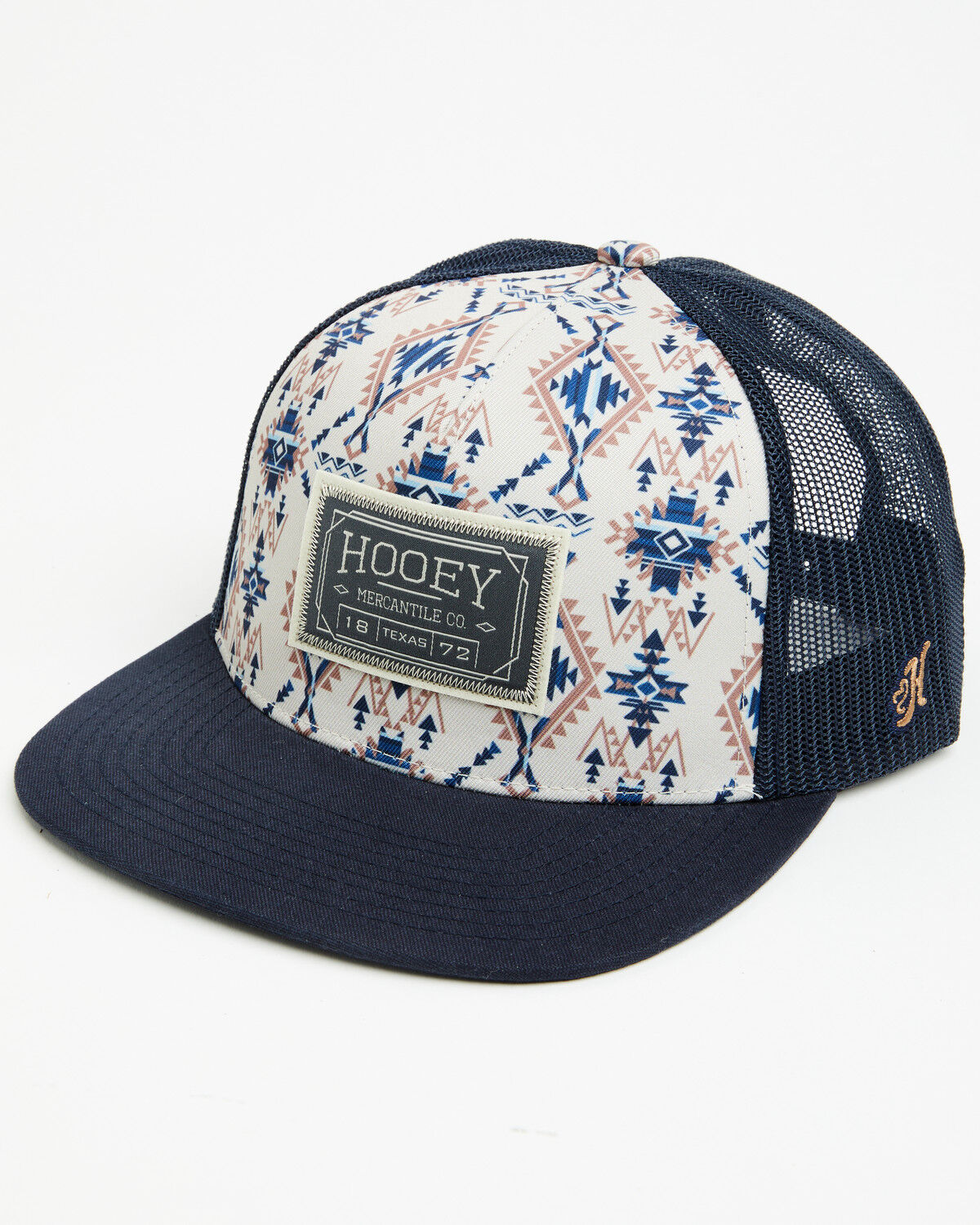 Image #1 - Hooey Men's Boot Barn Exclusive Doc Trucker Cap, Black/white, hi-res