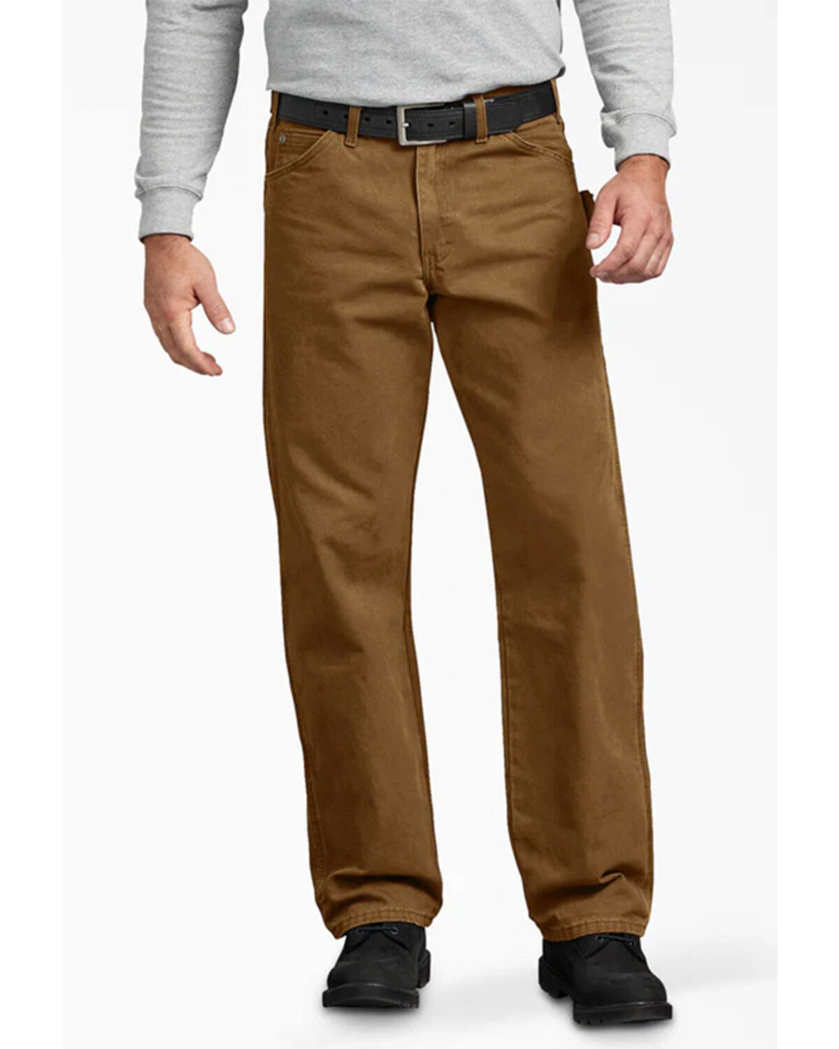 Image #1 - Dickies Men's Relaxed Fit Sanded Duck Carpenter Pants, Brown, hi-res