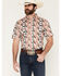 Image #3 - RANK 45&reg; Men's Carnival Southwestern Stripe Print Short Sleeve Button-Down Stretch Western Shirt, Cream, hi-res