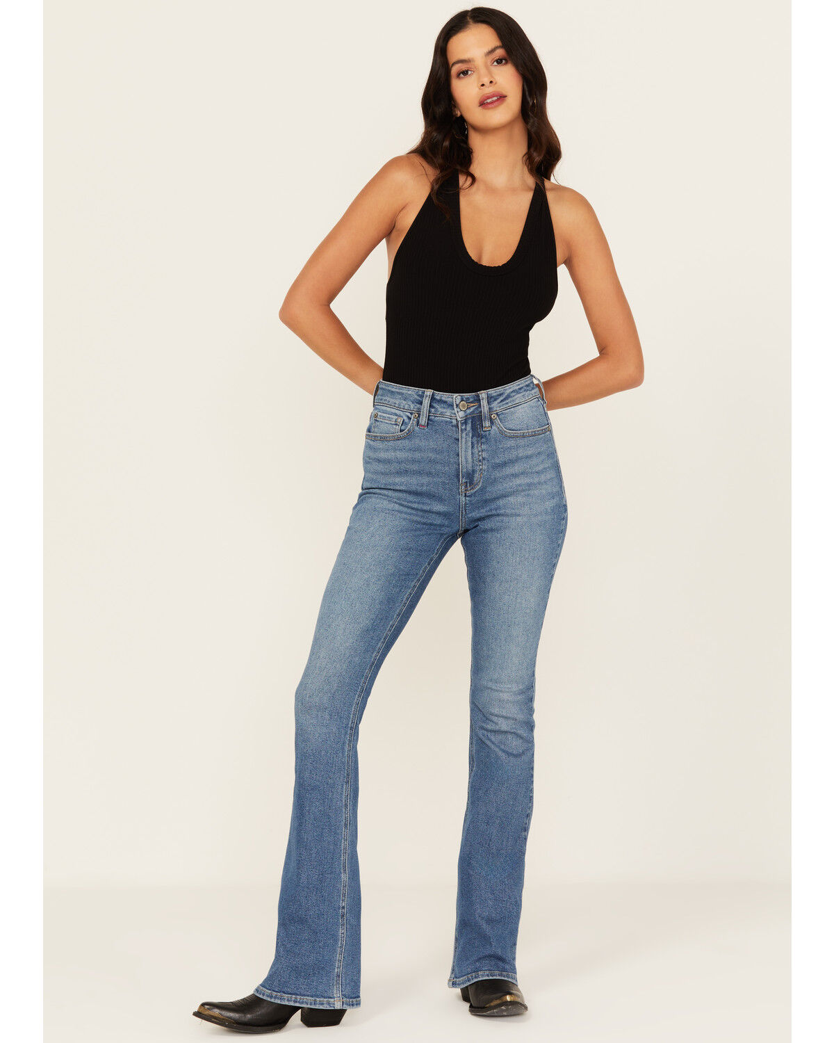 Idyllwind Women's Legend High Rise Bootcut Super Stretch Denim Jeans, Medium Wash, hi-res