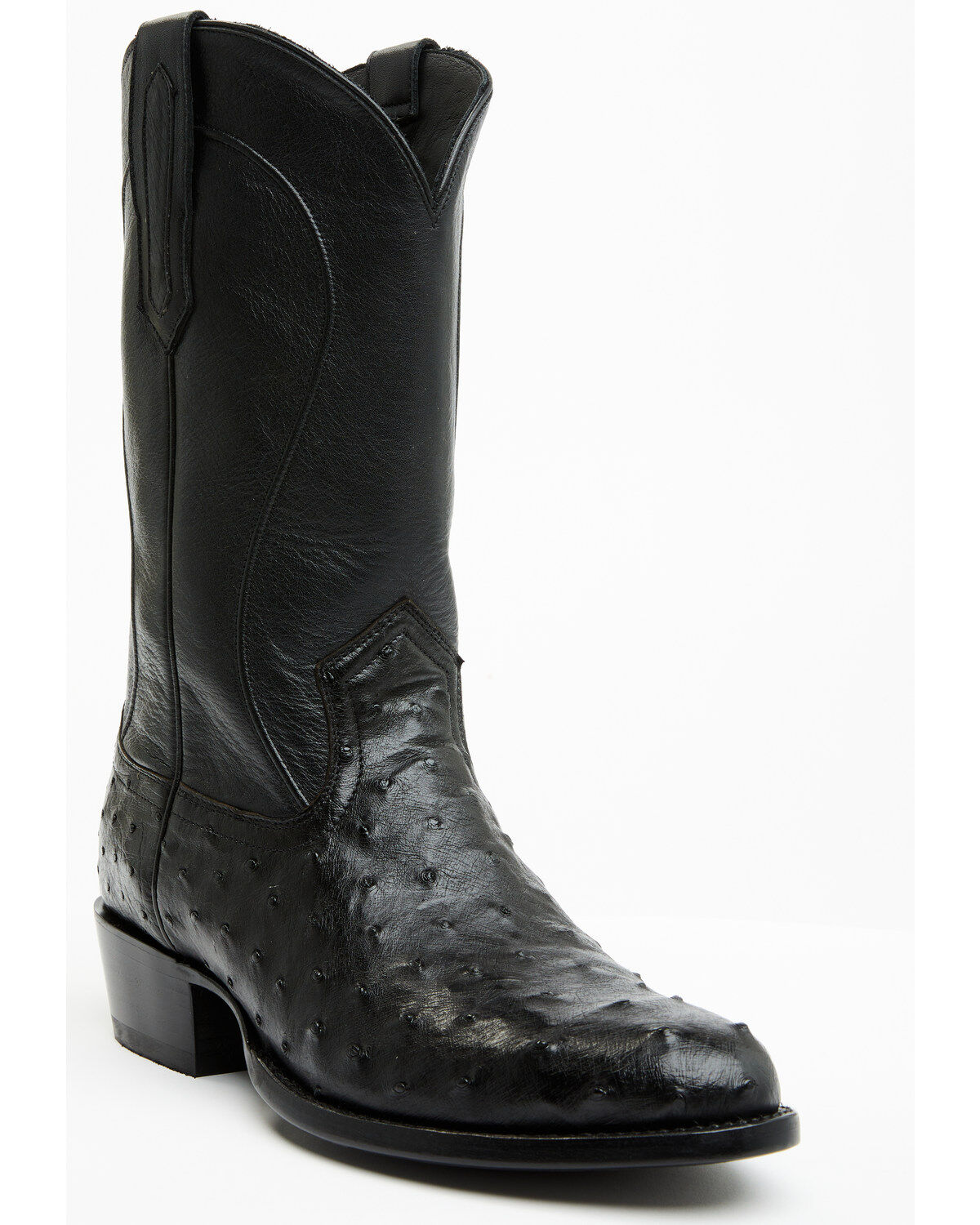 Image #1 - Cody James Black 1978&reg; Men's Chapman Exotic Full-Quill Ostrich Western Boots - Round Toe, Black, hi-res