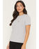 Image #1 - Carhartt Women's Relaxed Fit Lightweight Short Sleeve Pocket Work Tee, Heather Grey, hi-res