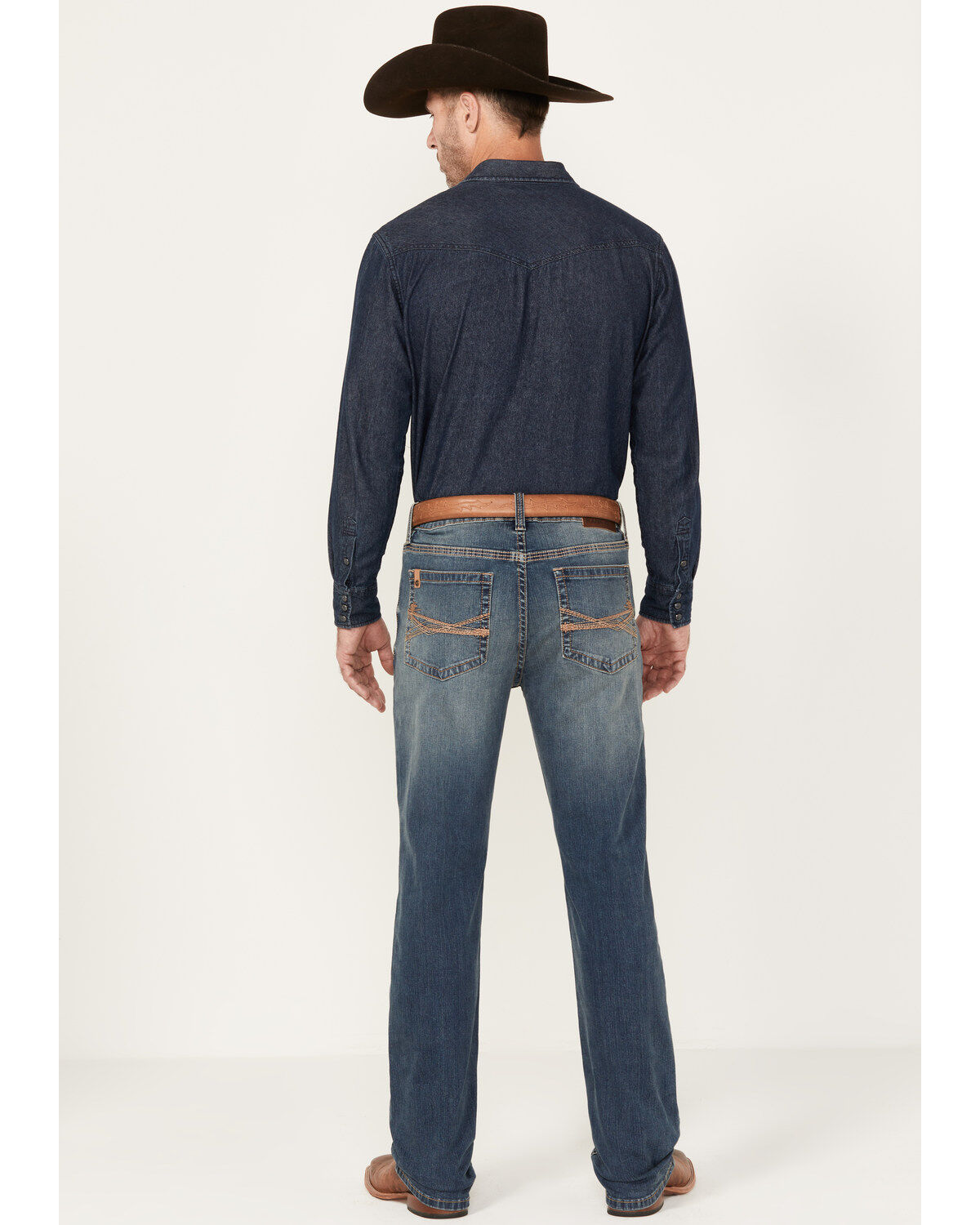 Image #3 - RANK 45&reg; Men's Sidewinder Wash Ambush Slim Straight Performance 4-Way Stretch Denim Jeans, Blue, hi-res