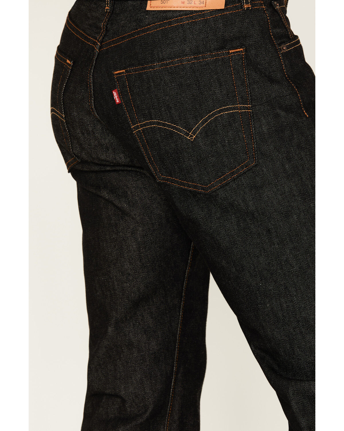Image #4 - Levi's Men's 501&reg; Original Shrink-To-Fit&trade; Straight Denim Jeans, Black, hi-res