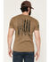 Image #1 - Grunt Style Men's 1776 Flag Short Sleeve Graphic T-Shirt, Olive, hi-res