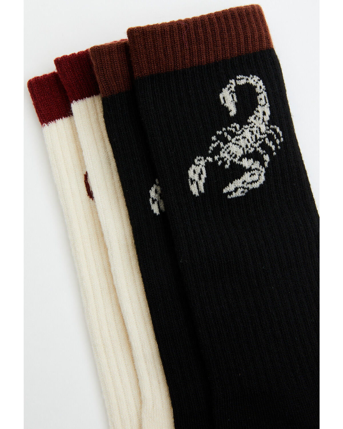 Image #4 - Cody James Men's Scorpion Skull Crew Socks - 2 Pack, Black, hi-res