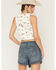 Image #4 - Ashley Women's Boot Barn Exclusive Rodeo Print Tie-Front Denim Vest, Cream, hi-res