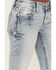 Image #4 - Miss Me Women's Medium Wash Mid Rise Americana Fleur de Lis 34" Bootcut Stretch Denim Jeans, Medium Wash, hi-res