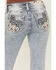 Image #2 - Miss Me Women's Medium Wash Mid Rise Americana Fleur de Lis 34" Bootcut Stretch Denim Jeans, Medium Wash, hi-res