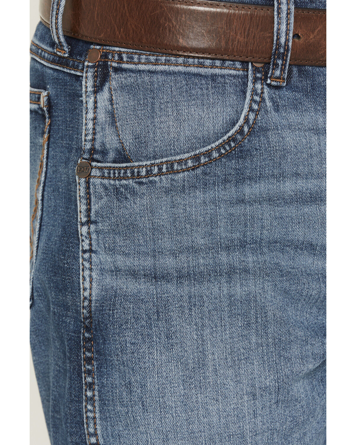 Image #2 - Wrangler Retro Men's Moore Dark Wash Slim Bootcut Stretch Denim Jeans, Dark Wash, hi-res