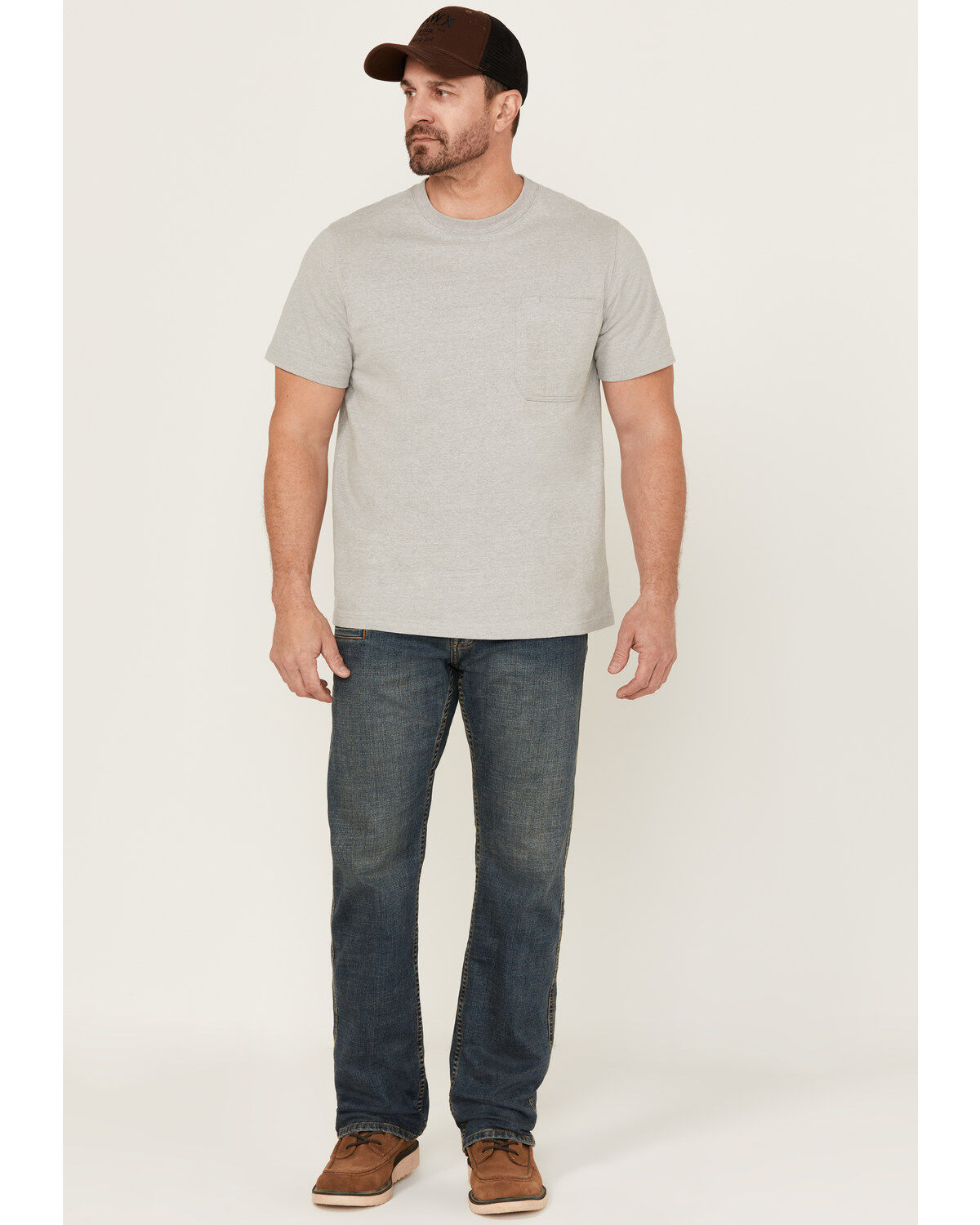 Image #1 - Hawx Men's Heritage Medium Wash Stretch Denim Jeans, Medium Blue, hi-res