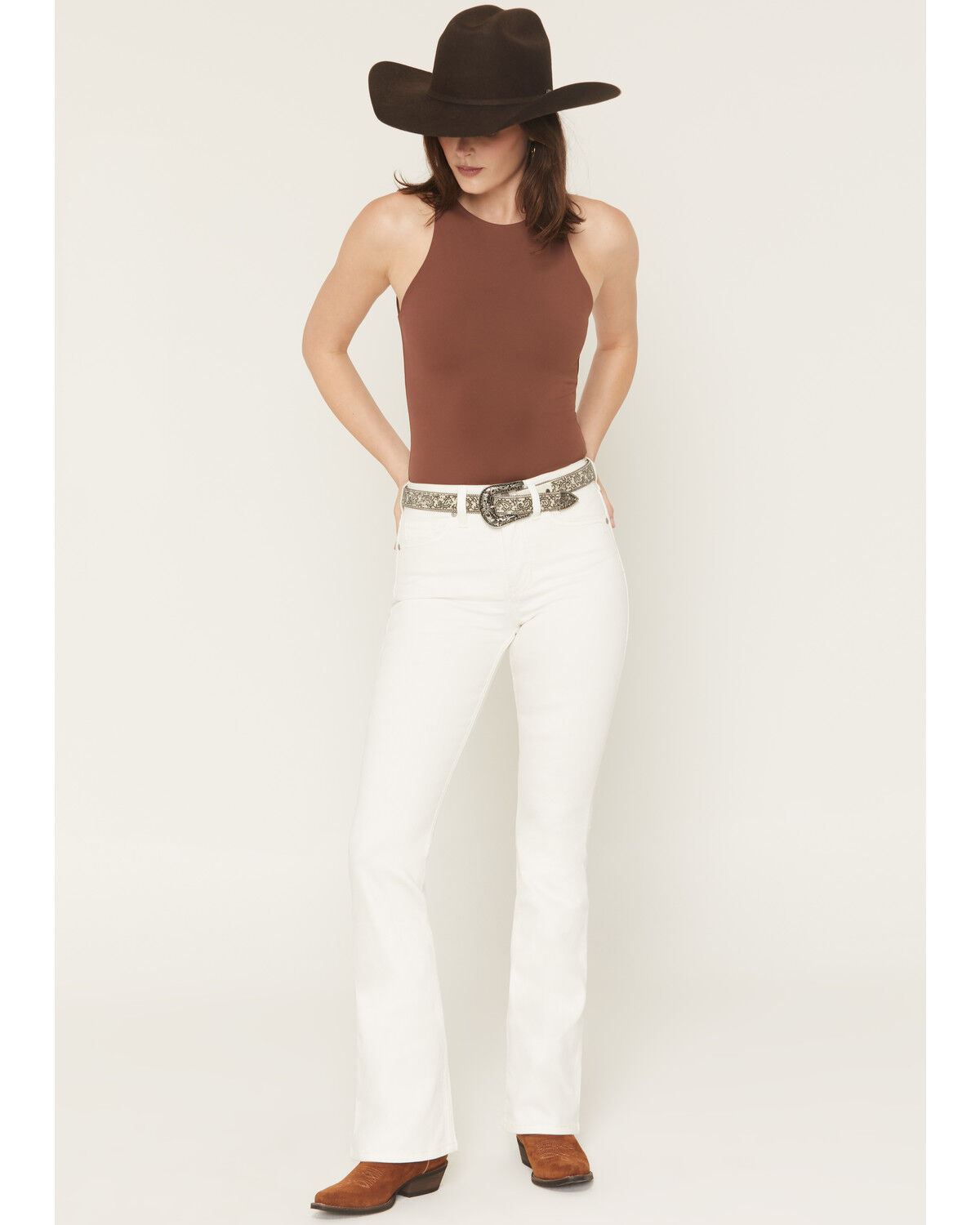 Image #2 - Shyanne Women's Westwood Celeste Sculpt High Rise Bootcut Comfort Stretch Denim Jeans, Natural, hi-res