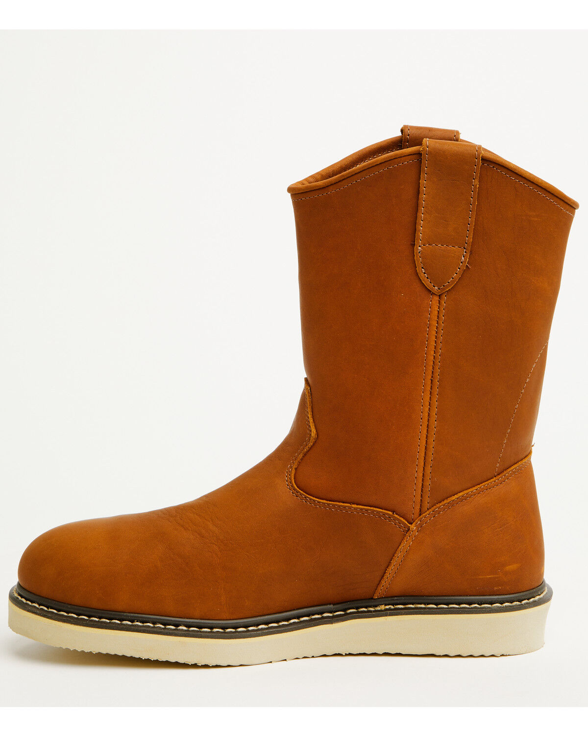 Image #3 - Hawx Men's 10.75" Pull-On Barnyard Leather Work Boots - Composite Toe, Tan, hi-res
