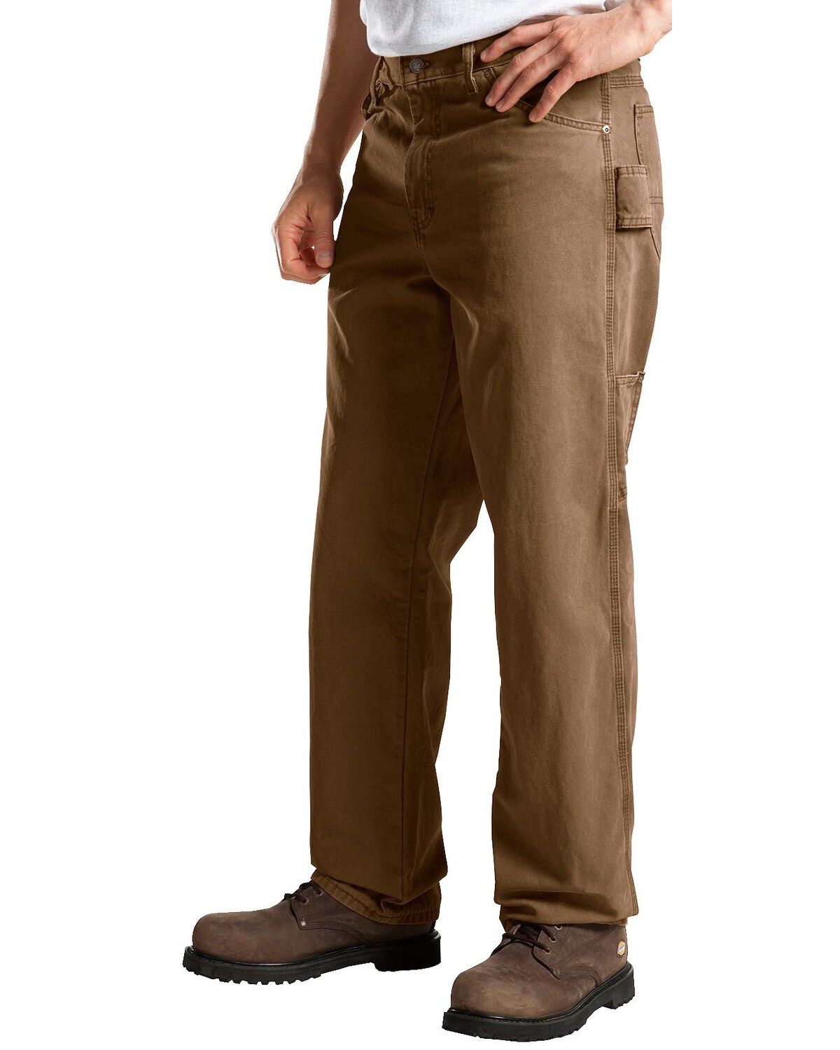 Dickies Men's Relaxed Fit Sanded Duck Carpenter Jeans, Timber, hi-res