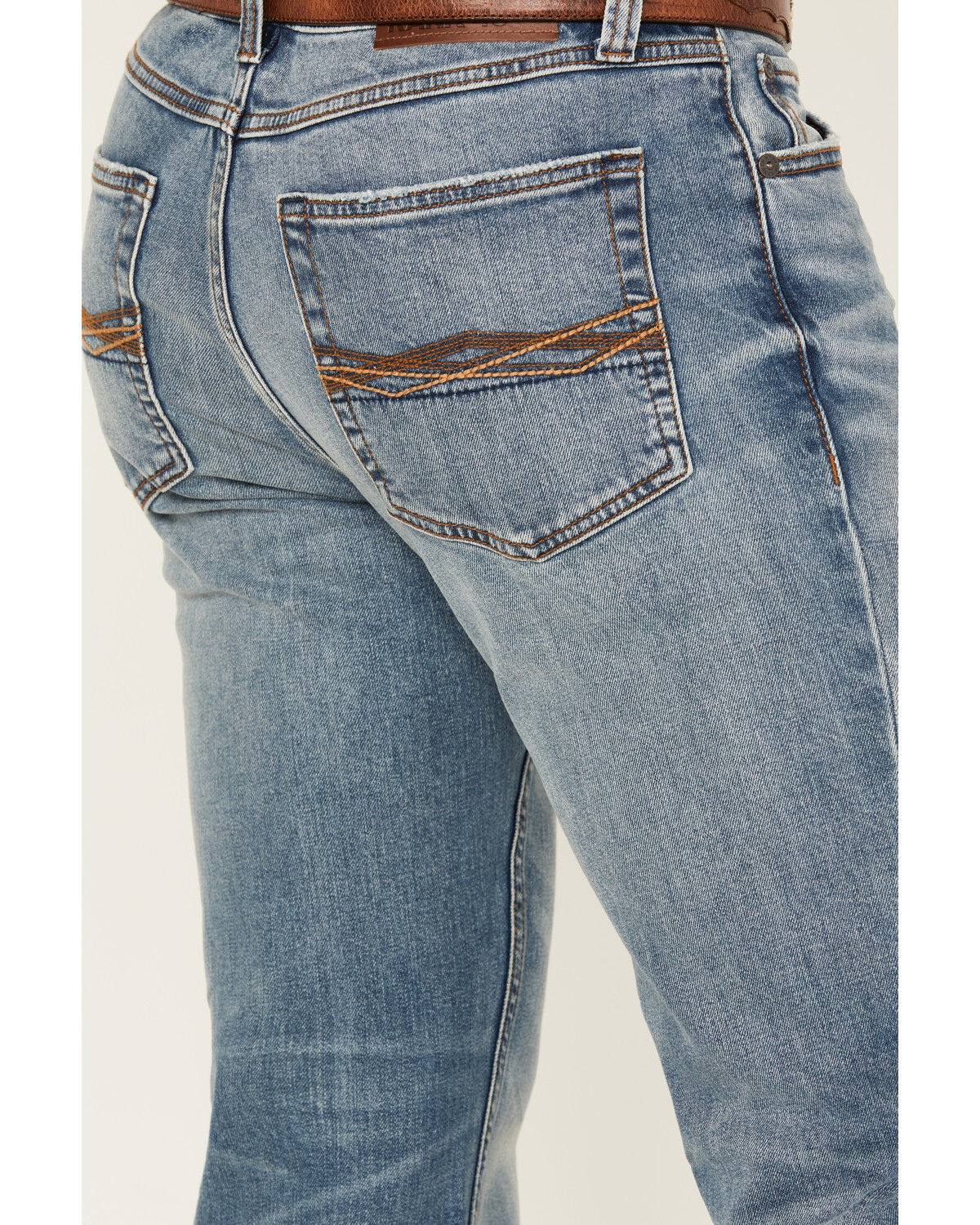 Image #4 - RANK 45&reg; Men's Bodie Wash Trigger Slim Bootcut Performance Stretch Denim Jeans, Light Wash, hi-res