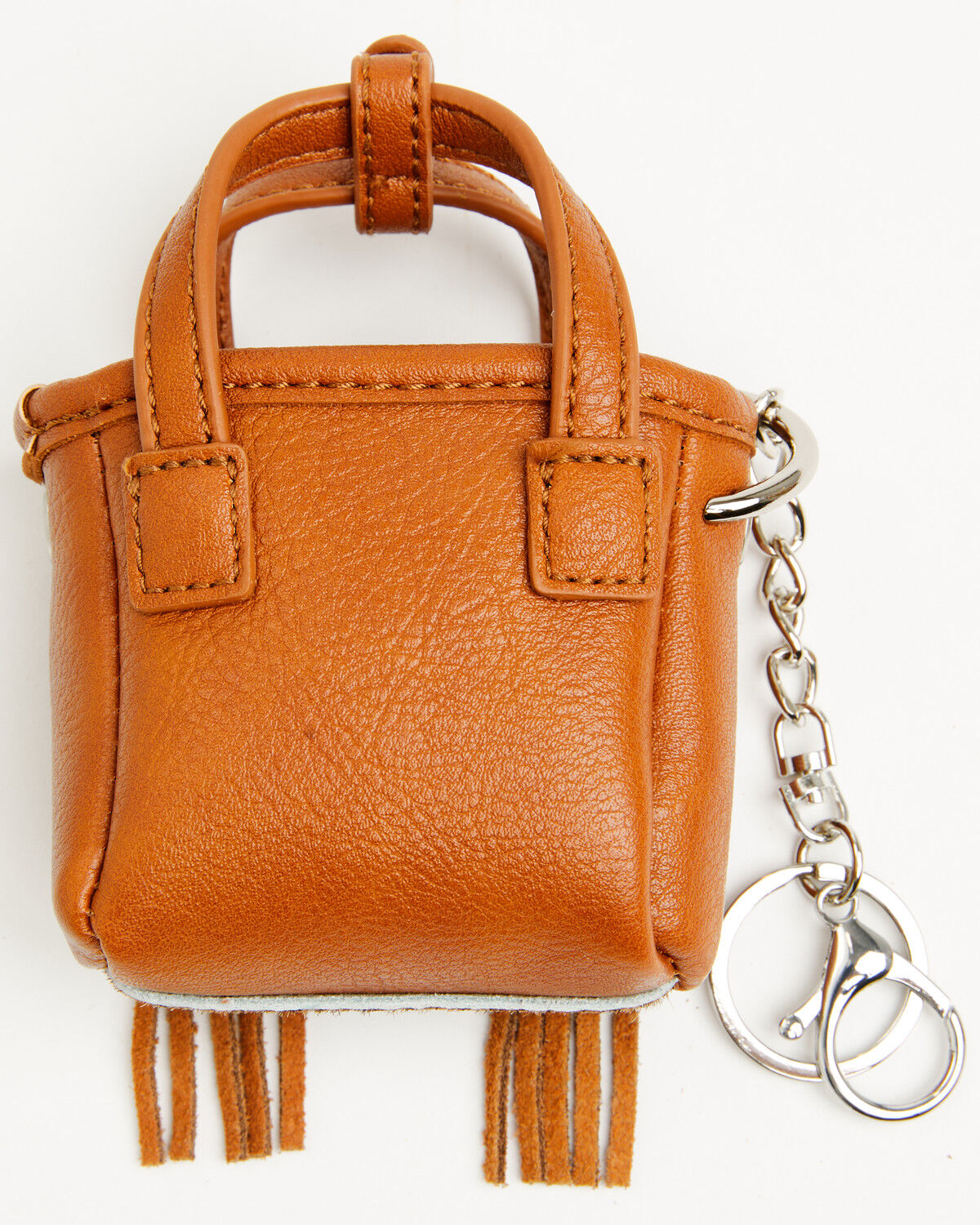 Image #4 - Wrangler X Boot Barn Cowhide Mini Handbag Charm, Brown, hi-res