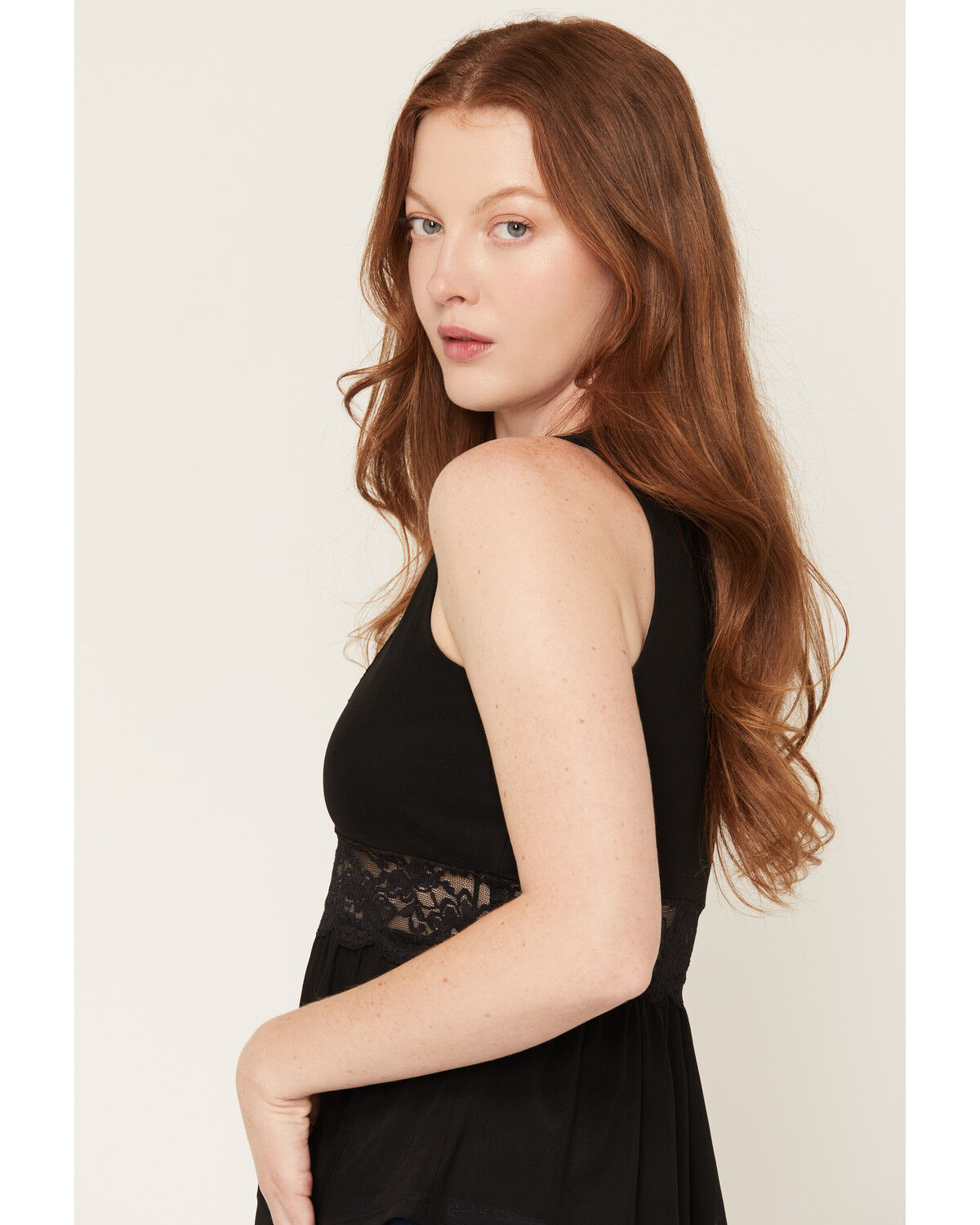 Image #2 - Wild Moss Women's Lace Tank, Black, hi-res