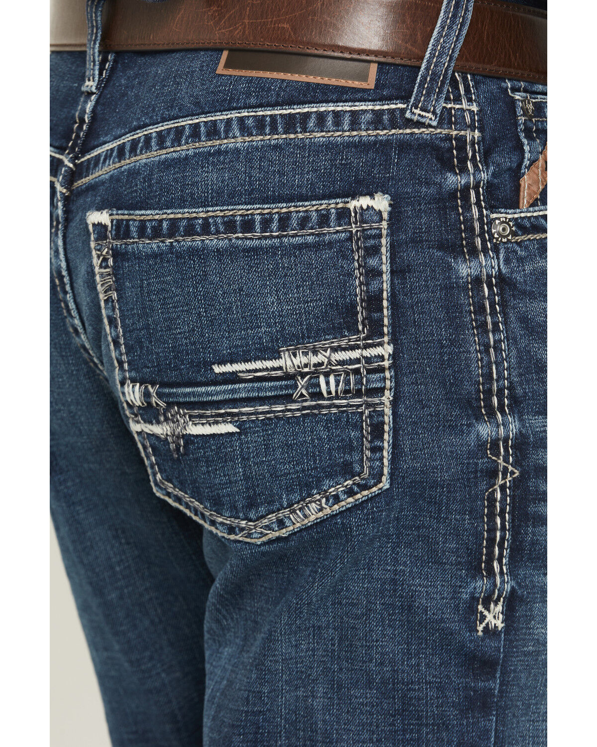 Image #4 - Ariat Men's M4 Adkins Turnout Boot Cut Jeans, Blue, hi-res