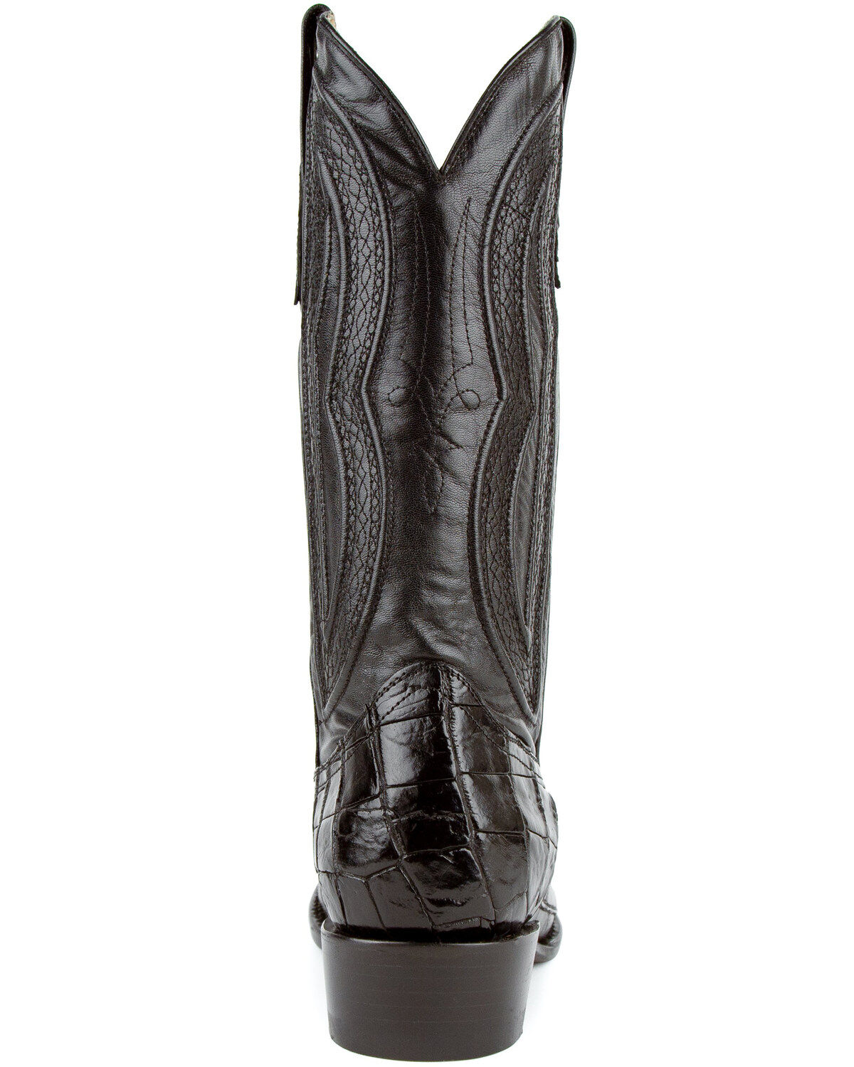 Image #3 - Ferrini Men's Stallion Alligator Belly Western Boots - Round Toe, Black, hi-res