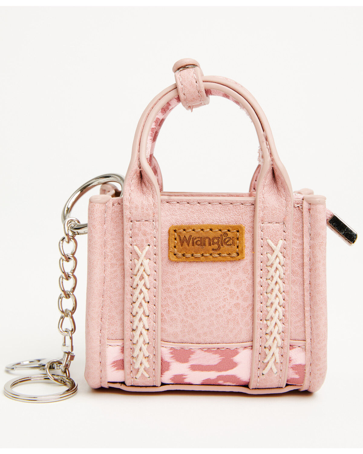 Image #3 - Wrangler X Boot Barn Leopard Print Mini Handbag Charm, Pink, hi-res