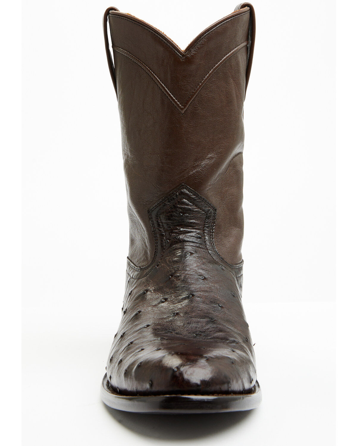 Image #4 - Cody James Black 1978&reg; Men's Carmen Exotic Full-Quill Ostrich Roper Boots - Round Toe, Chocolate, hi-res