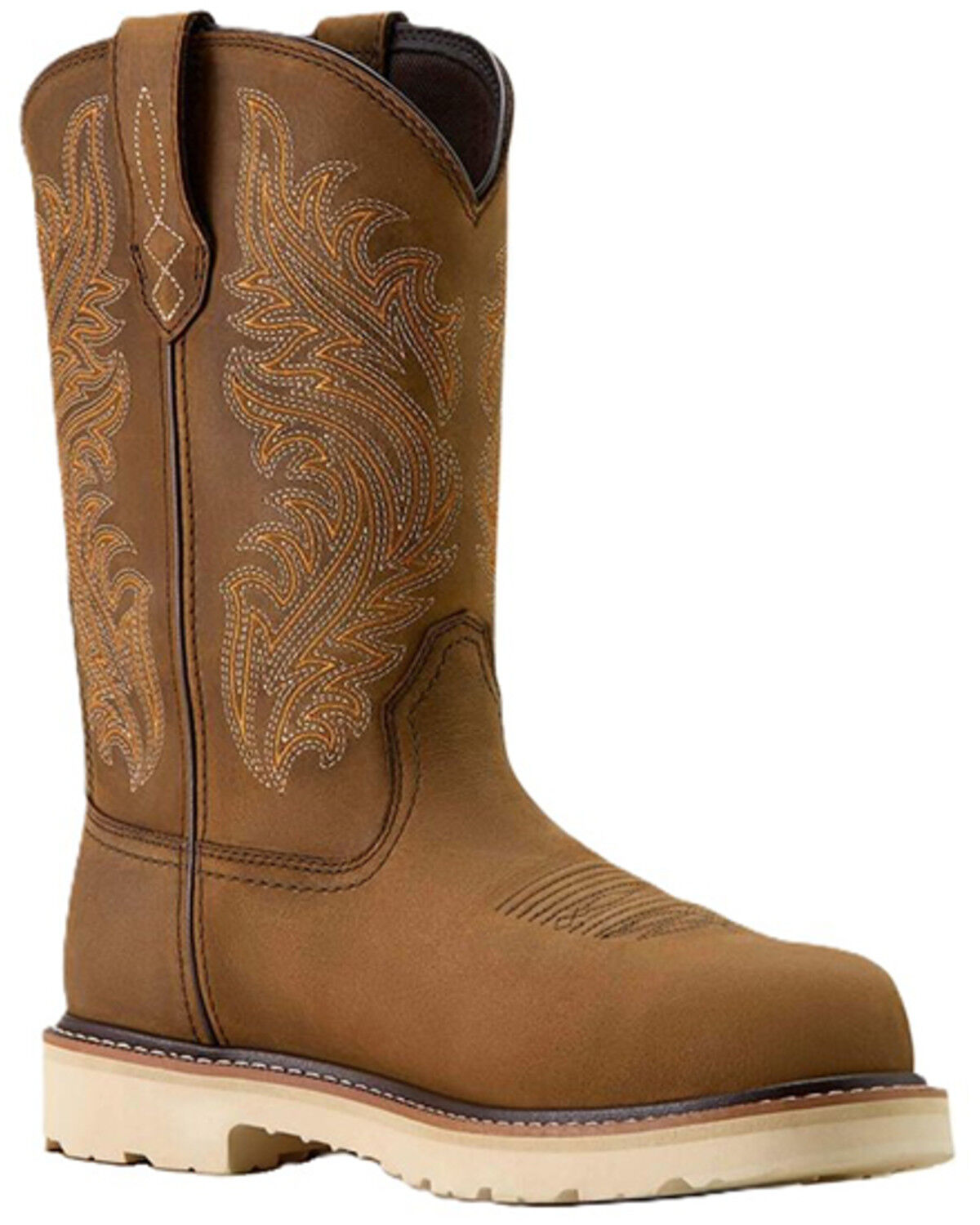 Ariat Men's Activator Argo Waterproof Pull-On Work Boots - Composite Toe, Brown, hi-res