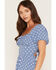 Image #2 - Originality Women's Boot Barn Exclusive Polka Dot Tie Back Mini Dress, Blue, hi-res