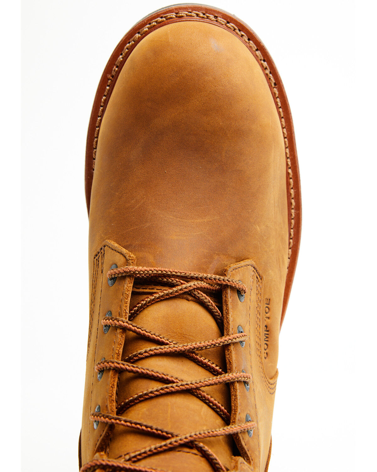 Image #6 - Hawx Men's 9" Logger Lace-Up Waterproof Work Boot - Composite Toe, Caramel, hi-res