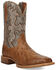 Image #1 - Dan Post Men's Drayden Exotic Full Quill Ostrich Western Boots - Broad Square Toe, Heather Brown, hi-res