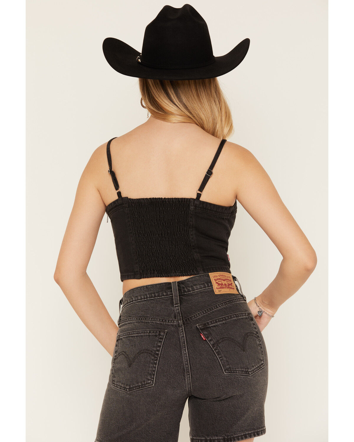 Image #4 - Levi's Women's Jadine Denim Cami Tank, Black, hi-res