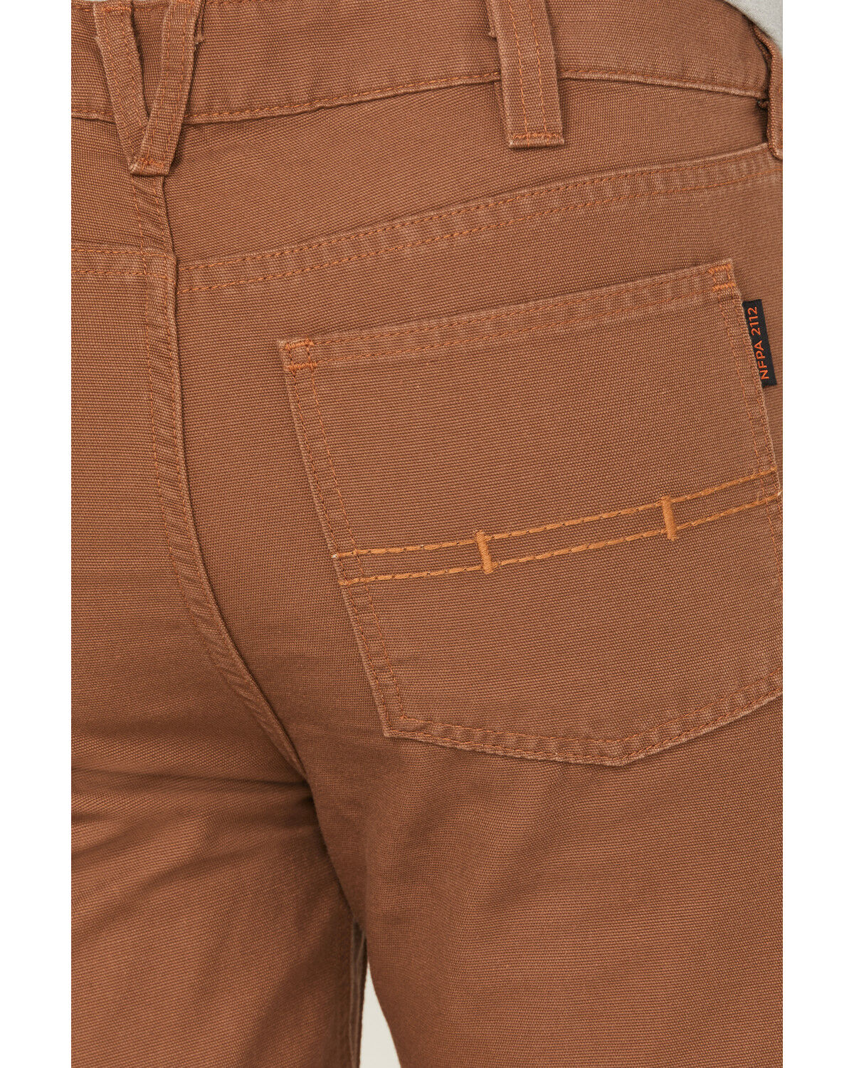Image #4 - Hawx Men's FR Double Front Straight Canvas Pants - Big, Medium Brown, hi-res