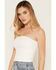 Image #4 - Cleo + Wolf Women's Lace Strapless Shirt, Ivory, hi-res