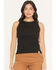 Image #1 - Carhartt Women's TENCEL&trade; Series Relaxed Ribbed Tank, Black, hi-res