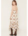 Image #4 - Originality Women's Floral Embroidered Mesh Midi Dress, Ivory, hi-res