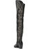 Image #3 - Azalea Wang Women's Kess Thigh High Western Boots - Snip Toe, Black, hi-res