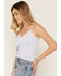 Image #2 - By Together Women's Lace Trim Sleeveless Tank Top, Blue, hi-res