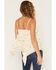 Image #4 - Wild Moss Women's Floral Print Lace Tank Top, Ivory, hi-res