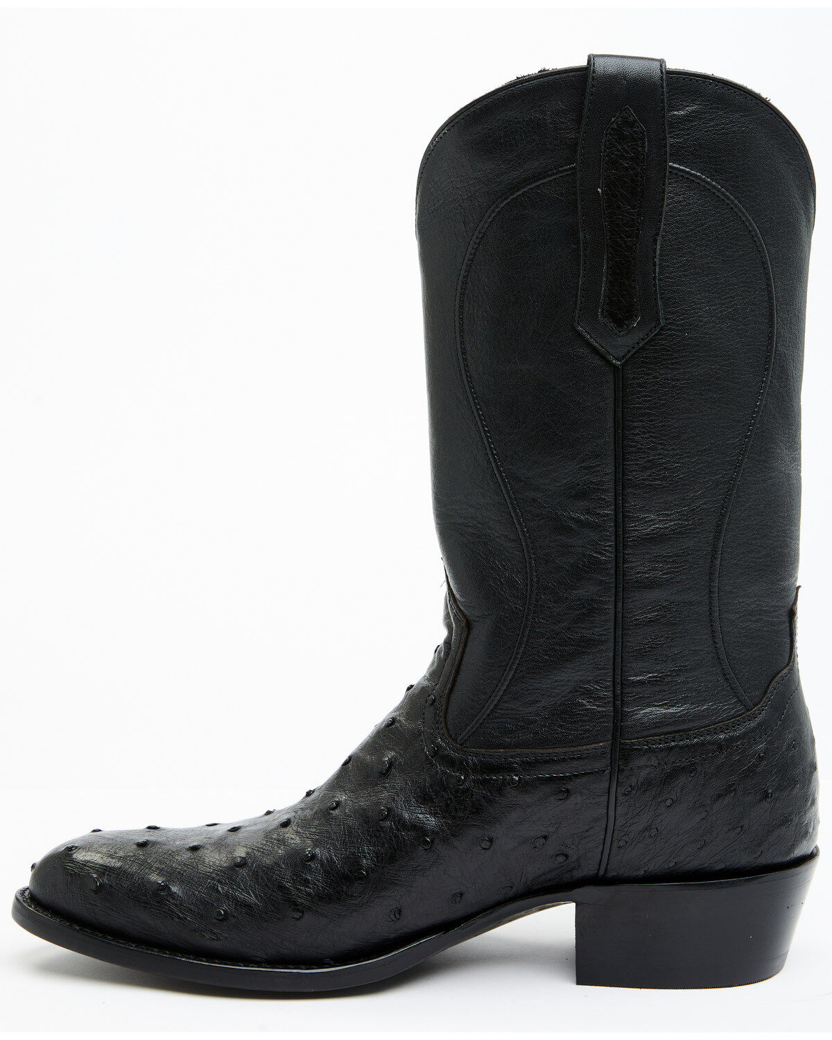 Image #3 - Cody James Black 1978&reg; Men's Chapman Exotic Full-Quill Ostrich Western Boots - Round Toe, Black, hi-res