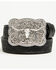 Image #1 - Cody James Boys' Huck Tooled Buckle Belt, Black, hi-res