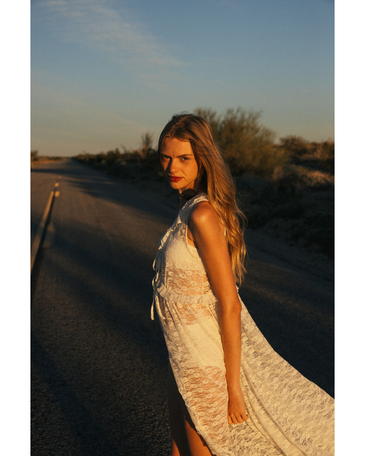 Image #2 - Cleo + Wolf Women's Daisey Lace Ruffle Kimono, Cream, hi-res