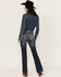 Image #1 - Ariat Women's Mid Rise Boot Cut Real Riding Jeans, Indigo, hi-res